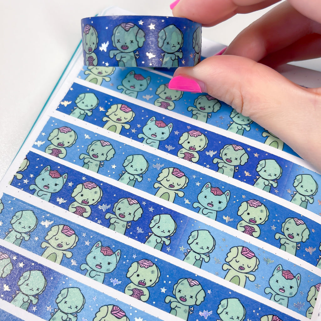 Holo Foil Zombeans Washi Tape (15mm)