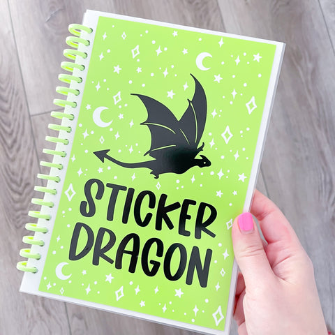 A5 Sticker Dragon Green Coil Reusable Sticker Book