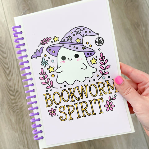 A5 Bookworm Spirit Purple Coil Reusable Sticker Book