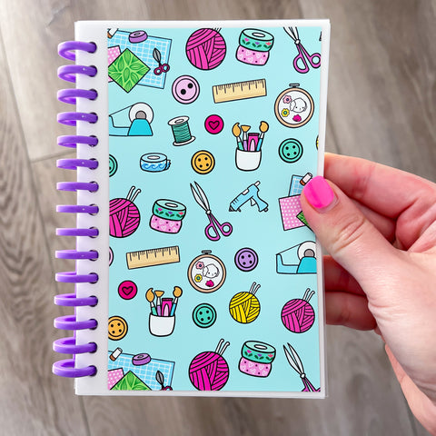 4x6 Crafting Doodles Purple Coil Reusable Sticker Book