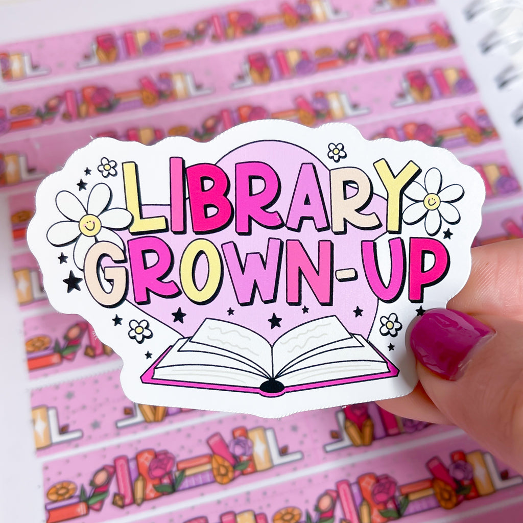 Library Grown Up Vinyl Die Cut Sticker