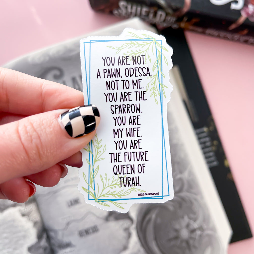 Queen of Turah Vinyl Die Cut Sticker | Shield of Sparrows OFFICIALLY LICENSED