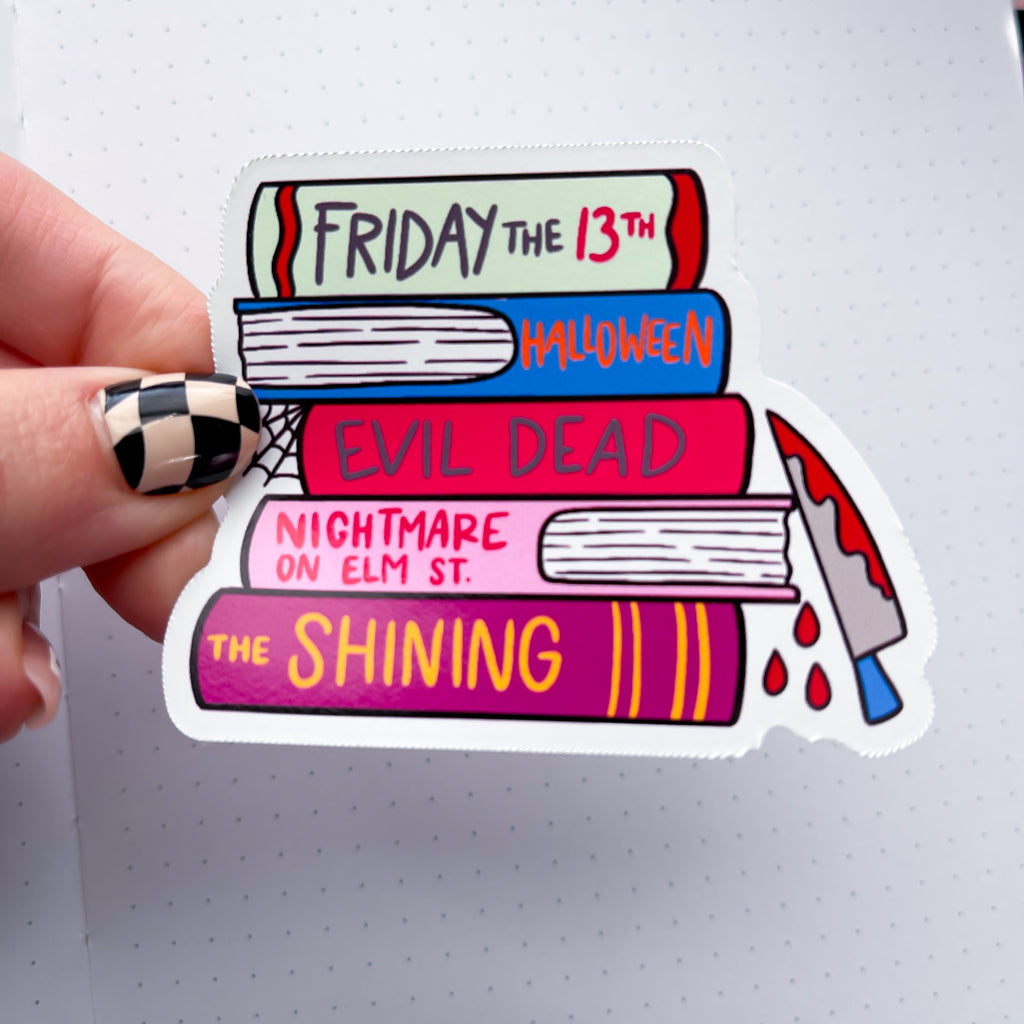 Horror Movie Stack Vinyl Die Cut Sticker