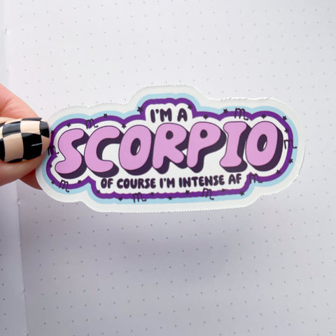 I'm A Scorpio Vinyl Die Cut Sticker