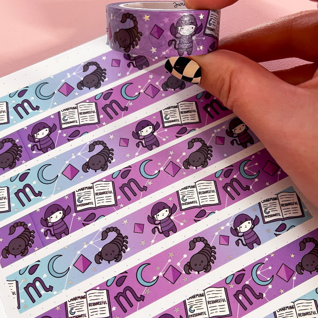 Holo Foil Scorpio Washi Tape (15mm)