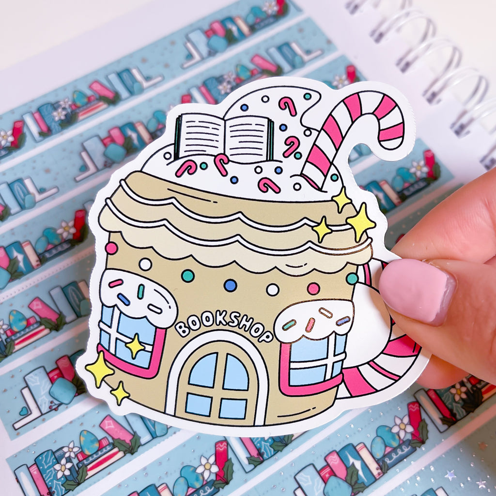 Ginger Bookshop Mug Vinyl Die Cut Sticker