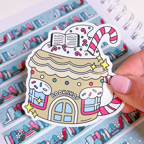 Ginger Bookshop Mug Vinyl Die Cut Sticker