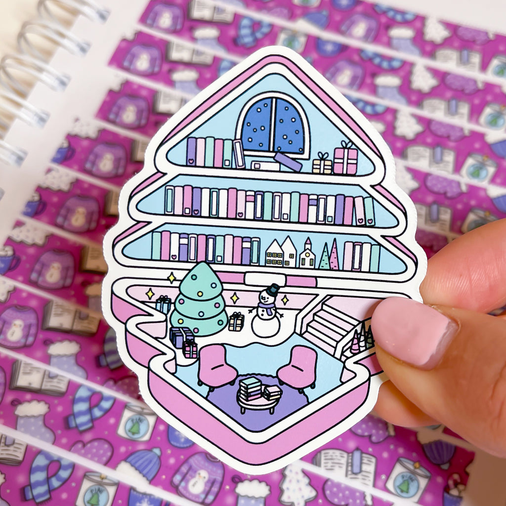 Winter Pocket Library Vinyl Die Cut Sticker