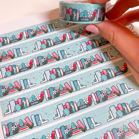 Holo Foil December 2024 Bookshelf Washi Tape (15mm)