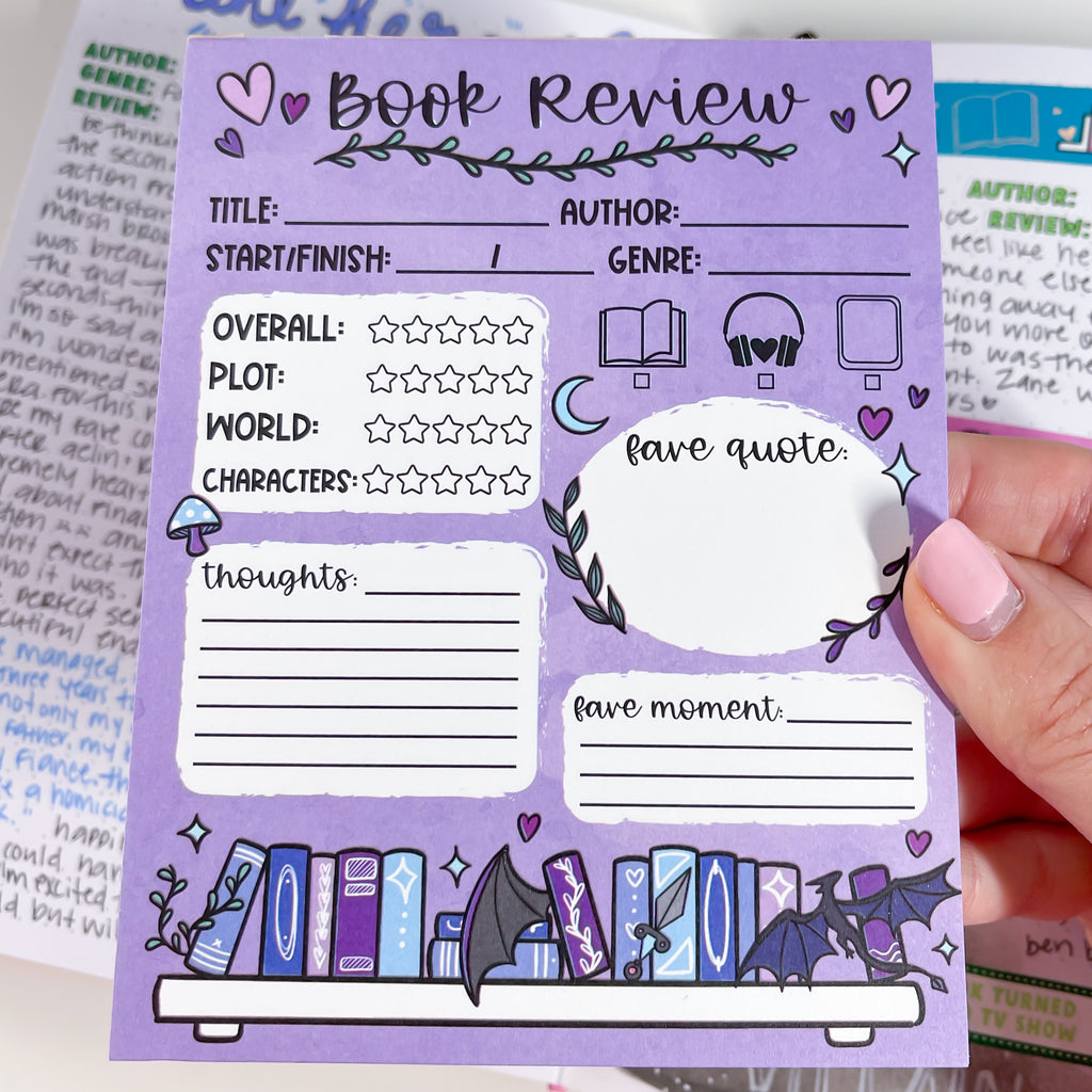 Fantasy Book Review Notepad