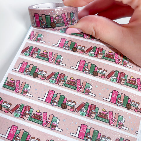 Holo Foil Cocoa Bookshelf Washi Tape (15mm)