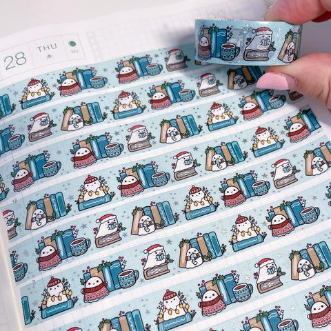 Holo Foil Nordic Christmas Ghosts Washi Tape (15mm)