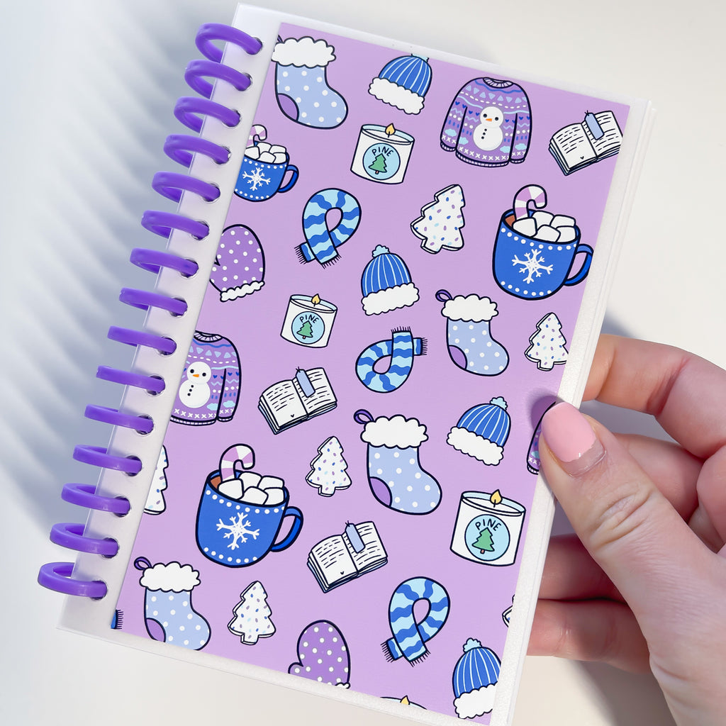 4x6 Winter Faves Purple Coil Reusable Sticker Book