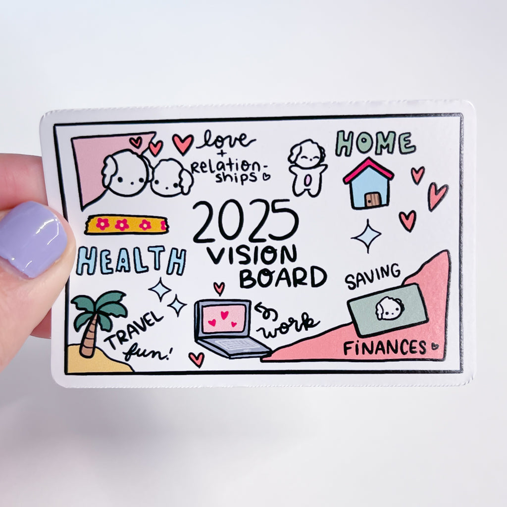 2025 Vision Board Vinyl Die Cut Sticker