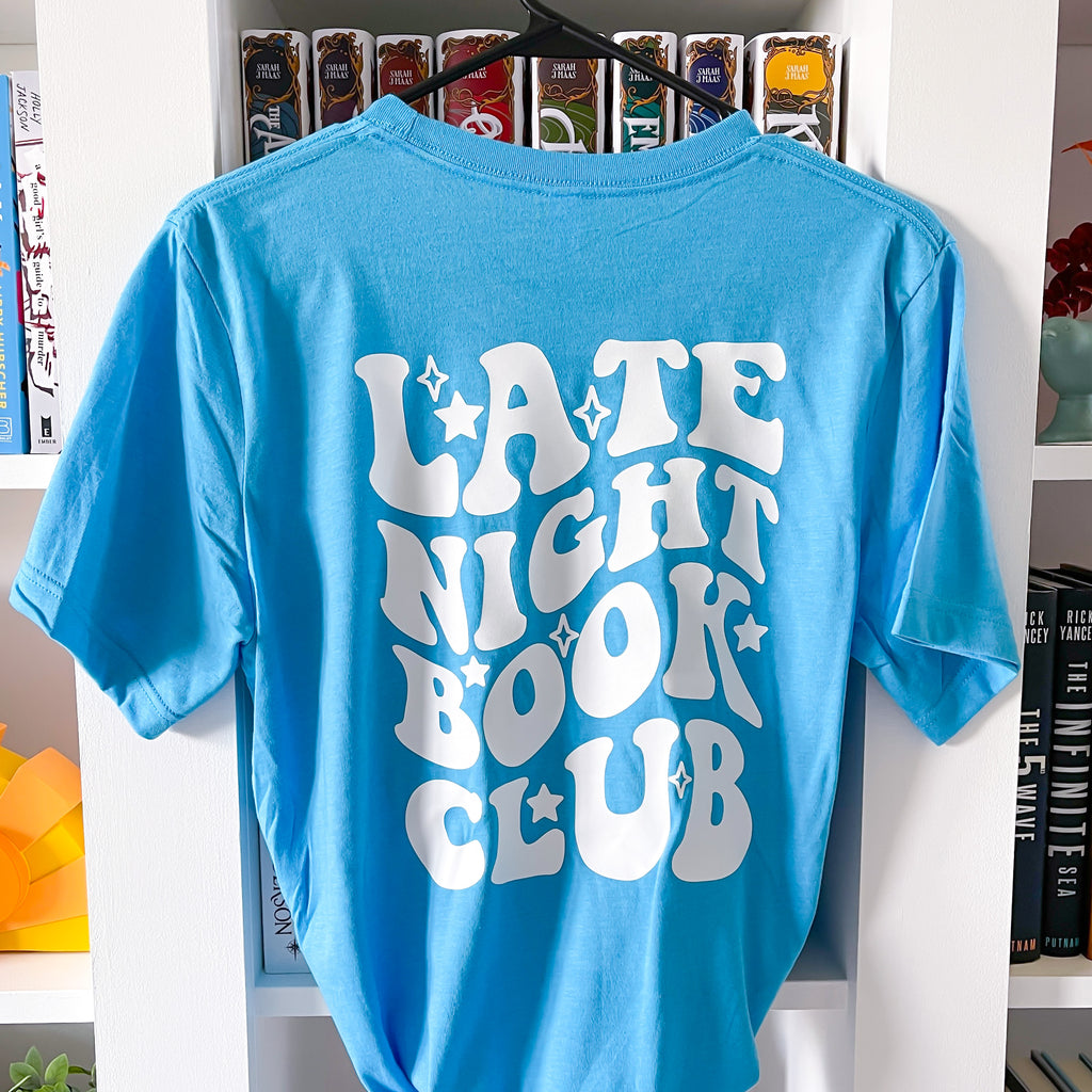 Late Night Book Club Reading Shirt (front/back)