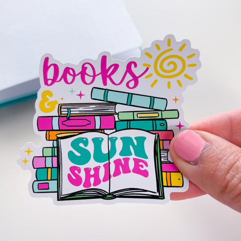 Books & Sunshine Premium Vinyl Die Cut