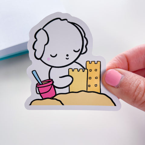 Sand Castle Bean Premium Vinyl Die Cut