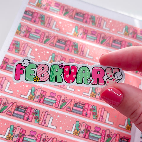 February Bean Vinyl Die Cut Sticker