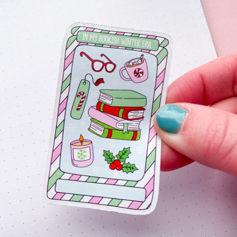 Bookish Winter Era Vinyl Die Cut Sticker