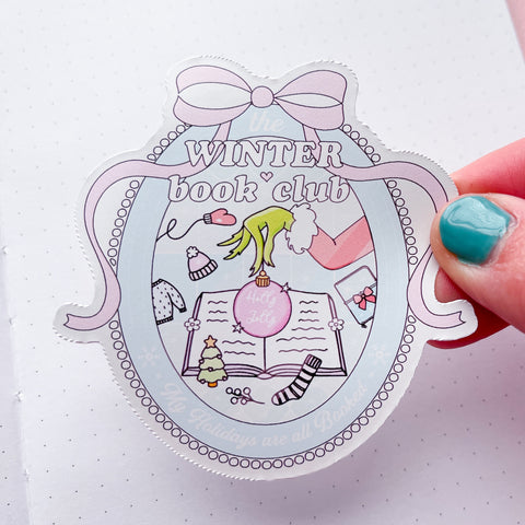 Grumpy Book Club Vinyl Die Cut Sticker