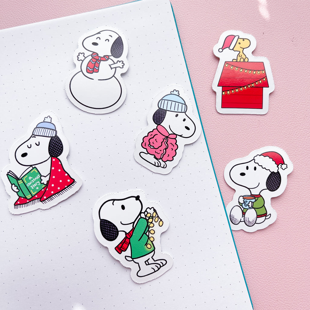 Xmas Peanut Bundle Mini Vinyl Die Cut Stickers (6)