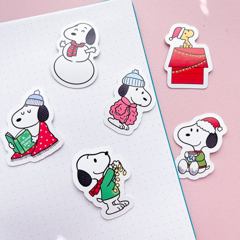 Xmas Peanut Bundle Mini Vinyl Die Cut Stickers (6)