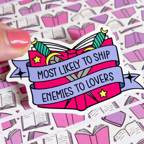 Likely To Ship Enemies to Lovers Vinyl Die Cut Sticker