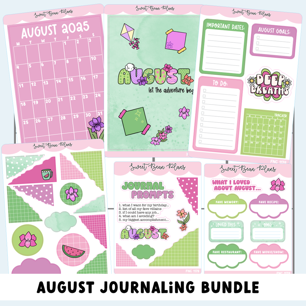 August 2025 JOURNAL Bundle (6 Pages)