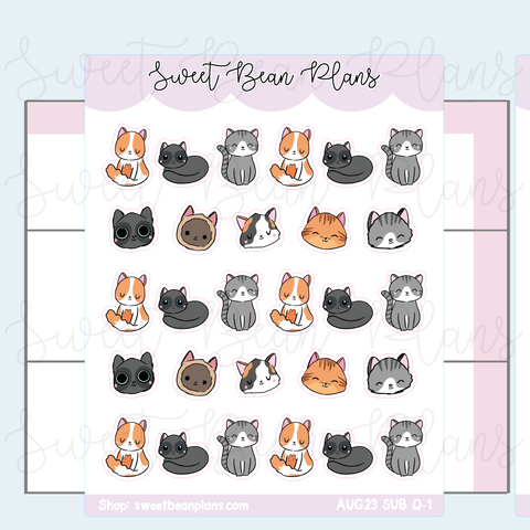 August 2023 Cat Doodle Stickers | VAULT23 Q-1
