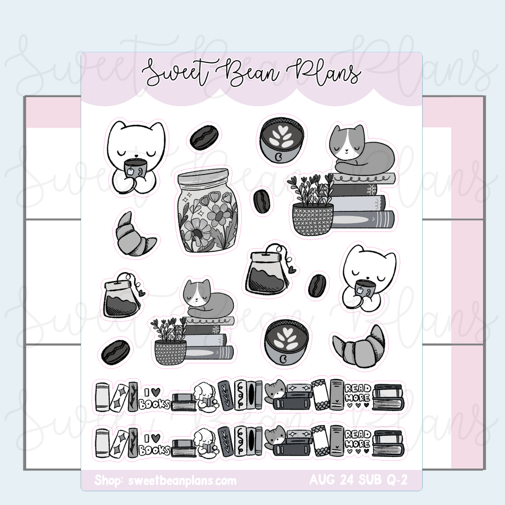 August 2024 Neutral Cat Stickers | VAULT24 Q-2