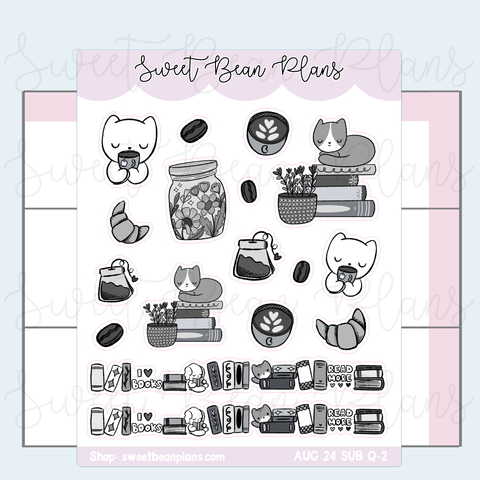 August 2024 Neutral Cat Stickers | VAULT24 Q-2