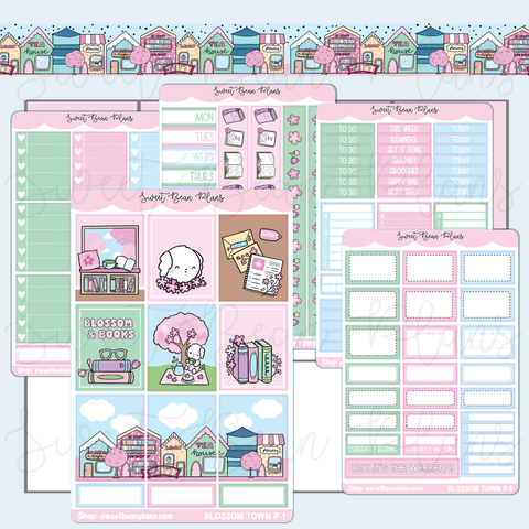Blossom Town Weekly Kit Vinyl Planner Stickers