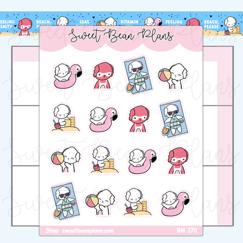 Beachy Beans Vinyl Planner Stickers | Bn 270