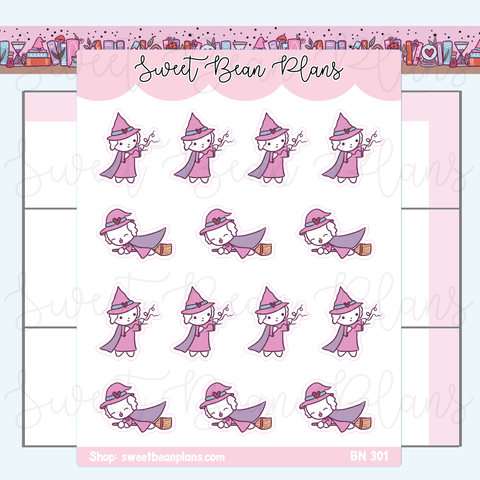 Witchy Beans Vinyl Planner Stickers | Bn 301