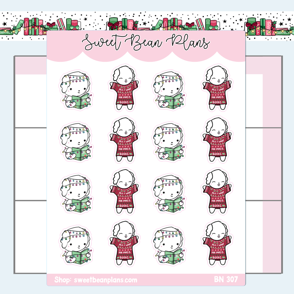 Bookmas Beans Vinyl Planner Stickers | Bn 307