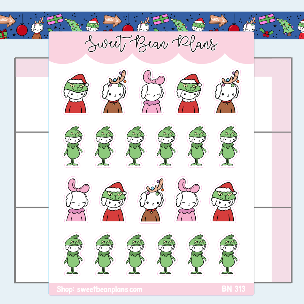 Grumpmas Bean Vinyl Planner Stickers | Bn 313