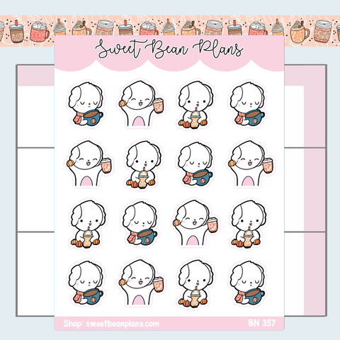 PSL Fall Bean Vinyl Planner Stickers | Bn 357