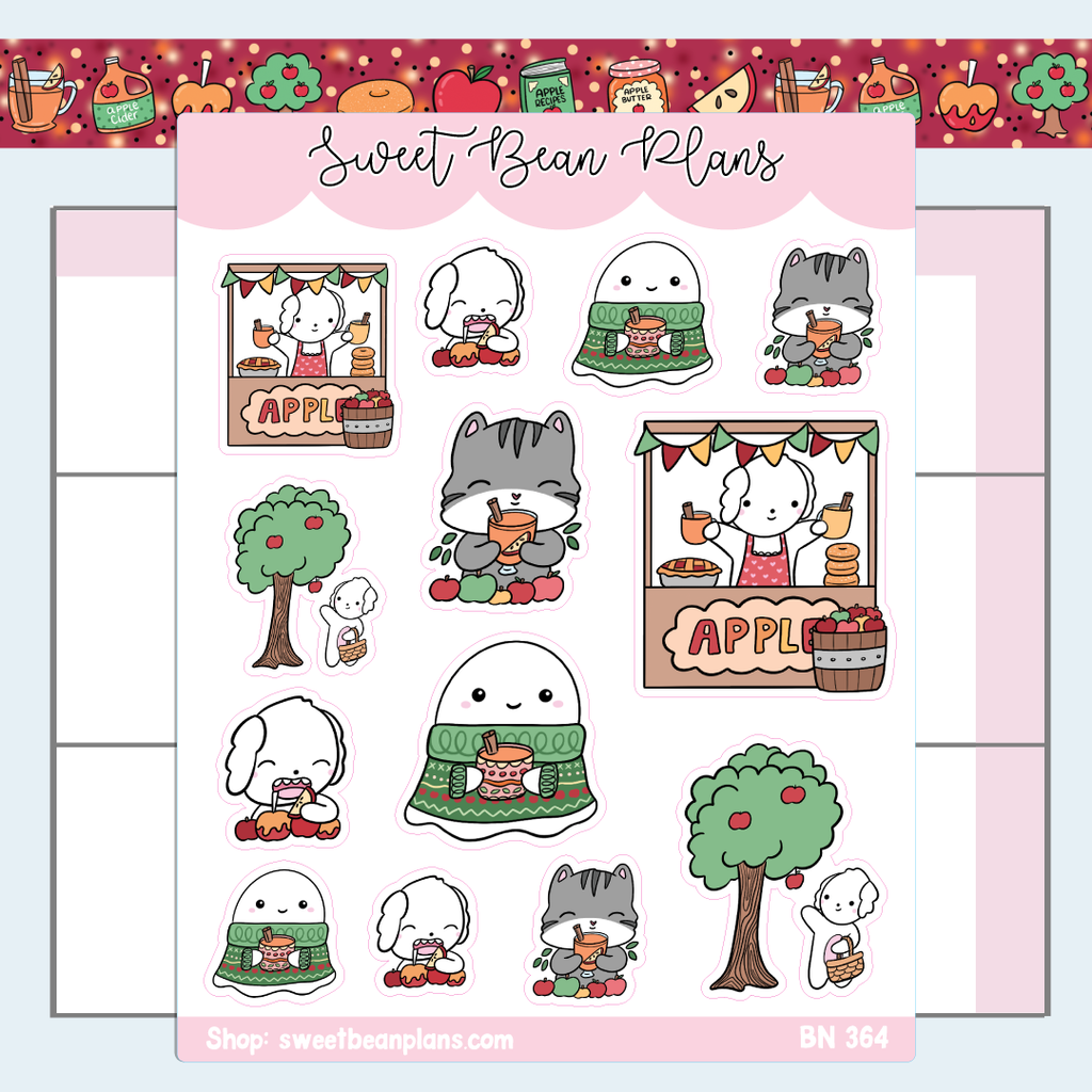 Apple Beans Vinyl Planner Stickers | Bn 364