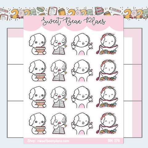 Journaling Bean Vinyl Planner Stickers | Bn 376