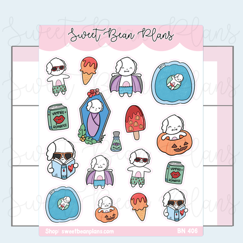Vampire Pool Beans Vinyl Planner Stickers | Bn 406