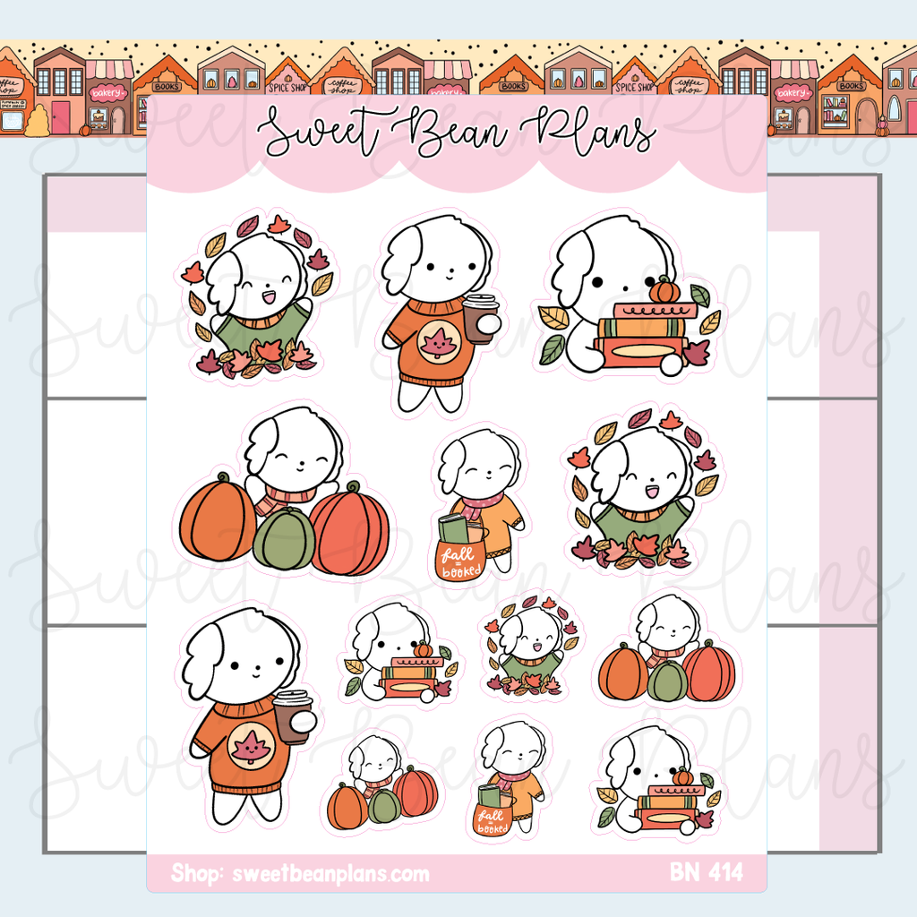 Autumn Bean Vinyl Planner Stickers | Bn 414