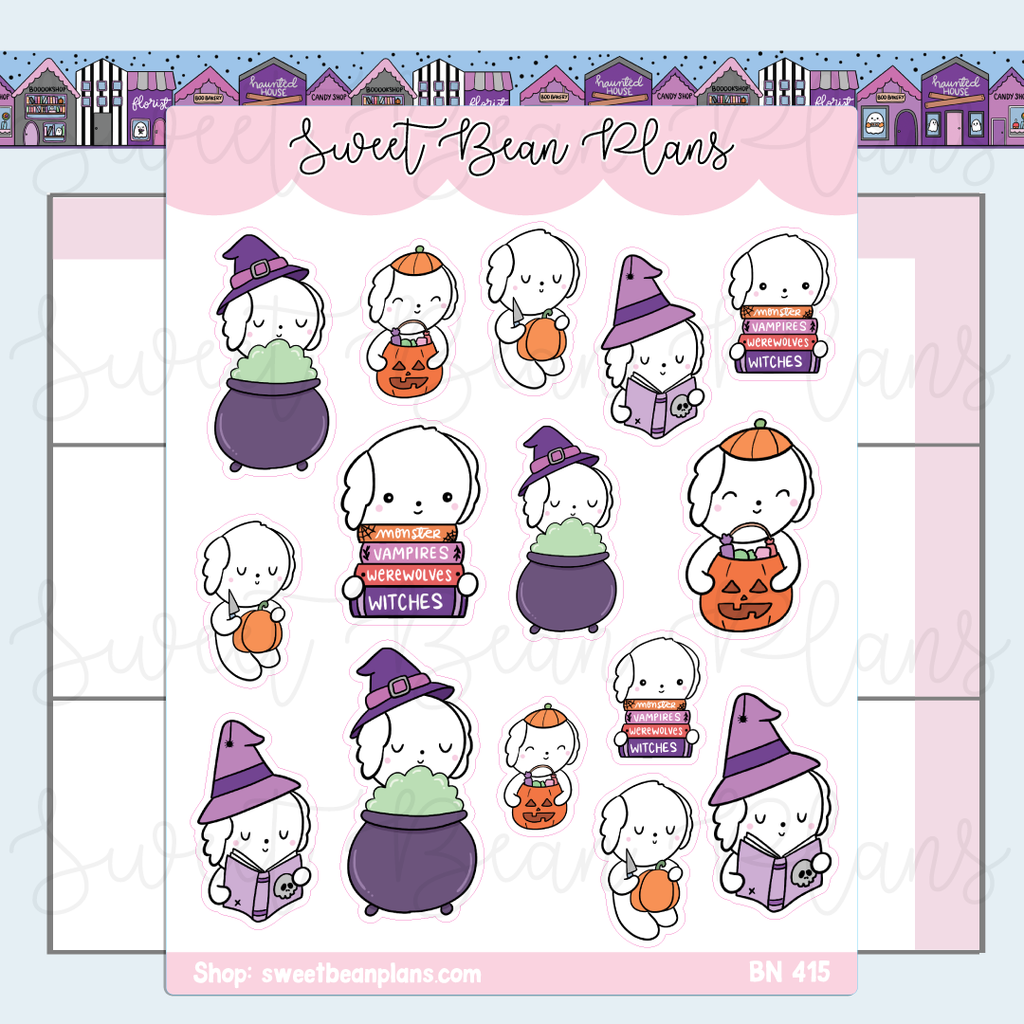 Halloween Bean Vinyl Planner Stickers | Bn 415