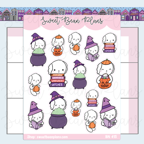 Halloween Bean Vinyl Planner Stickers | Bn 415