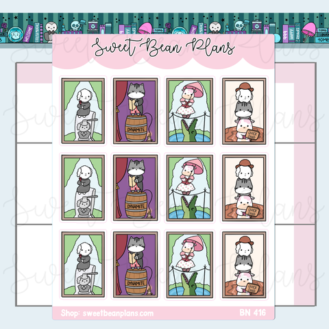 Foolish Frames Vinyl Planner Stickers | Bn 416