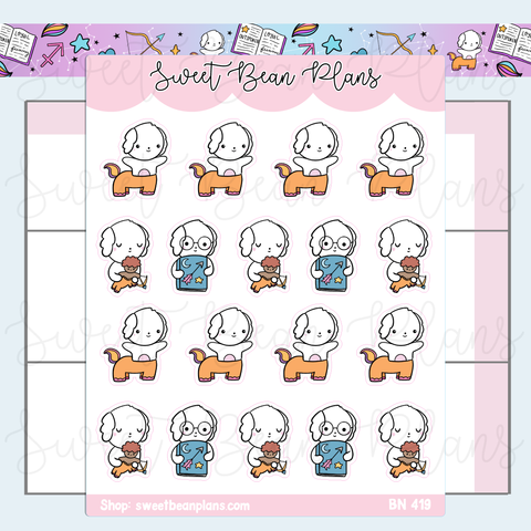 Sagittarius Bean Vinyl Planner Stickers | Bn 419