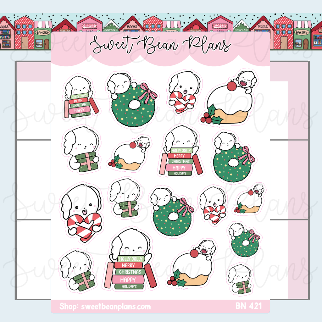 Merry Bean Vinyl Planner Stickers | Bn 421