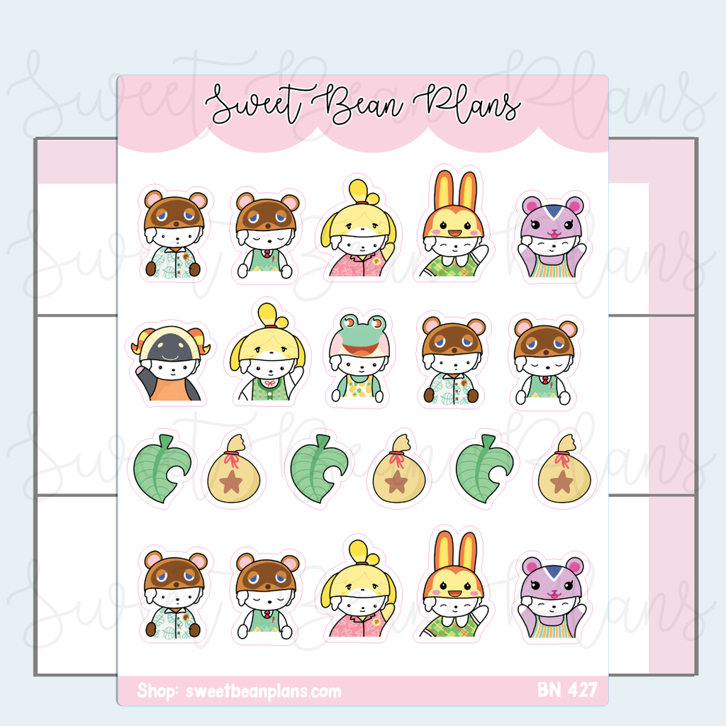 AC Gaming Bean Vinyl Planner Stickers | Bn 427