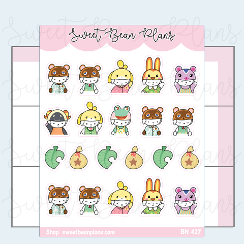 AC Gaming Bean Vinyl Planner Stickers | Bn 427