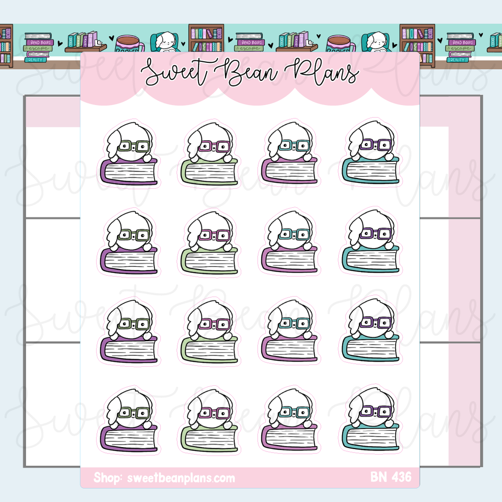 Bookish Bean Vinyl Planner Stickers | Bn 436