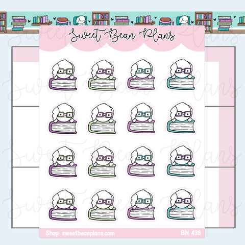 Bookish Bean Vinyl Planner Stickers | Bn 436
